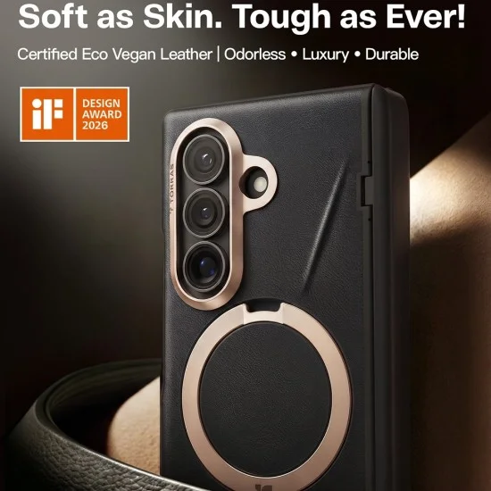 Кожен калъф Torras - QPRO Leather Series - Samsung Galaxy Z Fold8 Ultra - Черен