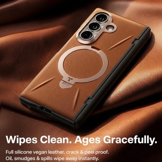 Кожен калъф Torras - QPRO Leather Series - Samsung Galaxy Z Fold8 Ultra - Кафяв