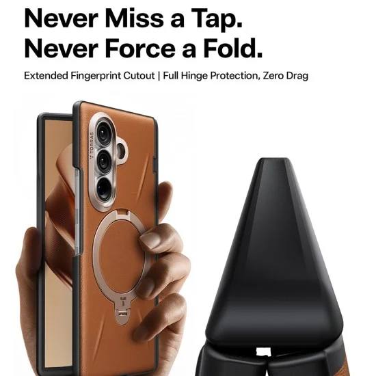 Кожен калъф Torras - QPRO Leather Series - Samsung Galaxy Z Fold8 Ultra - Кафяв