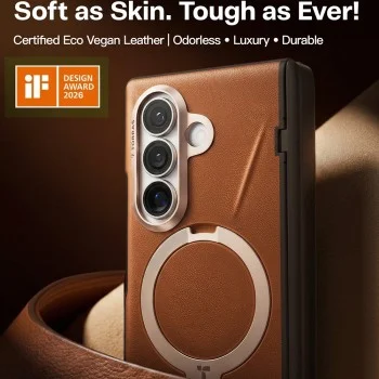 Кожен калъф Torras - QPRO Leather Series - Samsung Galaxy Z Fold8 Ultra - Кафяв