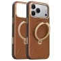 Кожен калъф Torras - QPRO Leather Series - iPhone 18 Pro / iPhone 17 Pro - Кафяв