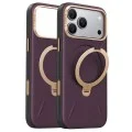 Кожен калъф Torras - QPRO Leather Series - iPhone 18 Pro / iPhone 17 Pro - Лилав