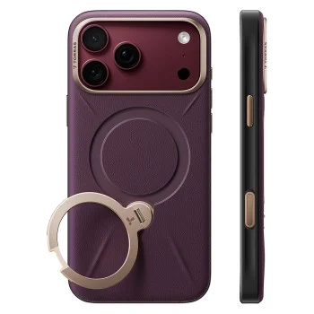 Кожен калъф Torras - QPRO Leather Series - iPhone 18 Pro / iPhone 17 Pro - Лилав