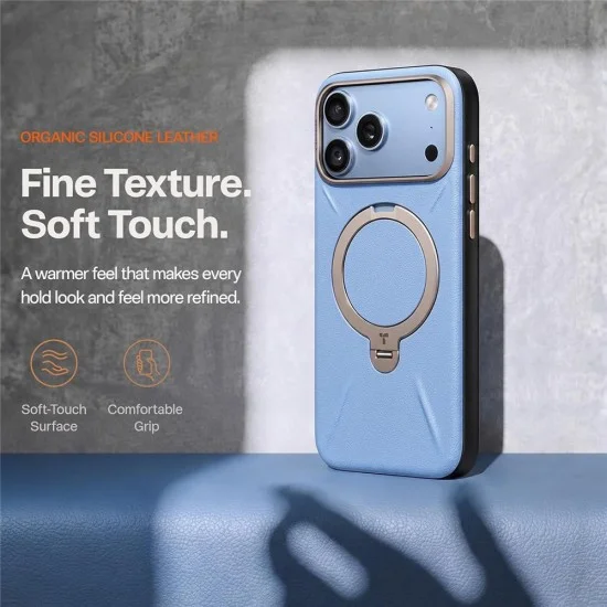Кожен калъф Torras - QPRO Leather Series - iPhone 18 Pro / iPhone 17 Pro - Син