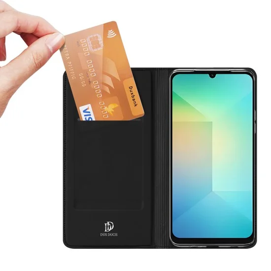 Кожен калъф тефтер Dux Ducis - Skin Pro - Samsung Galaxy A08 / Samsung Galaxy A07 (4G/5G) - Черен