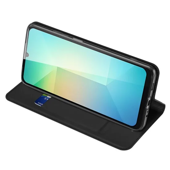 Кожен калъф тефтер Dux Ducis - Skin Pro - Samsung Galaxy A08 / Samsung Galaxy A07 (4G/5G) - Черен