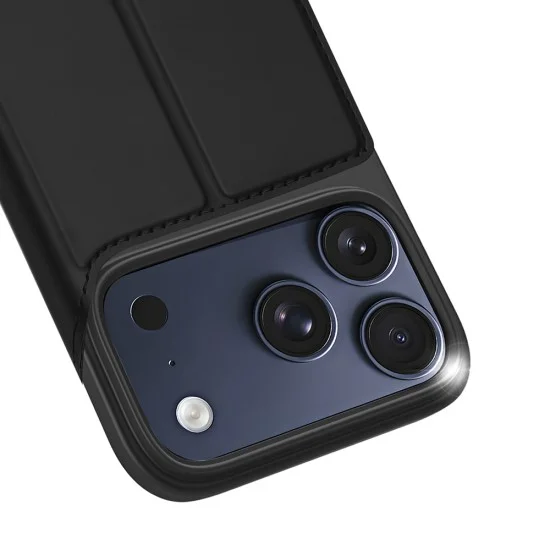 Кожен калъф тефтер Dux Ducis - Skin Pro - iPhone 18 Pro Max / iPhone 17 Pro Max - Черен