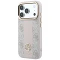 Кожен калъф Guess Leather 4G Stripe Round Classic Logo MagSafe (GUHMP18X6P4G4RCP) - iPhone 18 Pro Max / iPhone 17 Pro Max - Розов