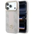 Кожен калъф Guess Leather 4G Stripe Round Classic Logo MagSafe (GUHMP18X6P4G4RCP) - iPhone 18 Pro Max / iPhone 17 Pro Max - Розов