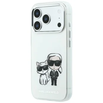 Кожен калъф Karl Lagerfeld Smooth Leather KC Bodies Sketch MagSafe (KLHMP18X6PWKCIDE) - iPhone 18 Pro Max / iPhone 17 Pro Max - Бежов