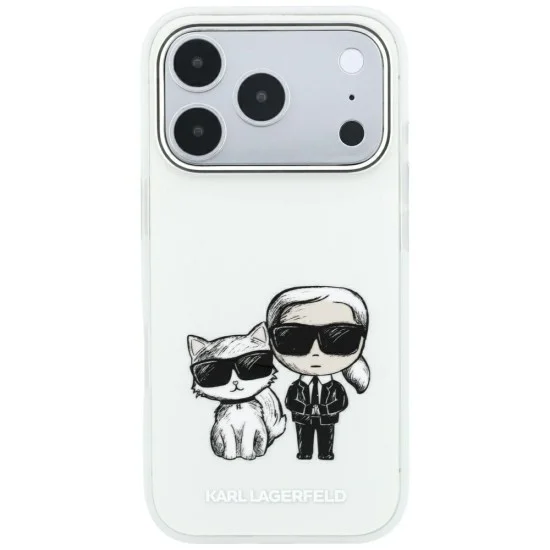 Кожен калъф Karl Lagerfeld Smooth Leather KC Bodies Sketch MagSafe (KLHMP18X6PWKCIDE) - iPhone 18 Pro Max / iPhone 17 Pro Max - Бежов
