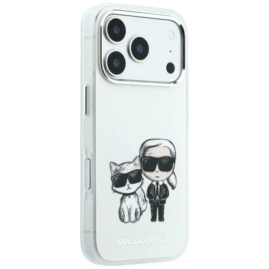 Кожен калъф Karl Lagerfeld Smooth Leather KC Bodies Sketch MagSafe (KLHMP18X6PWKCIDE) - iPhone 18 Pro Max / iPhone 17 Pro Max - Бежов