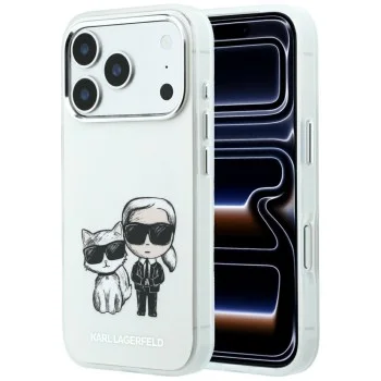 Кожен калъф Karl Lagerfeld Smooth Leather KC Bodies Sketch MagSafe (KLHMP18X6PWKCIDE) - iPhone 18 Pro Max / iPhone 17 Pro Max - Бежов
