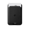 Магнитен държач за карти Valentinus Wallet MagFit (AMP02284) - за 2 карти Лесен достъп, Минималистична конструкция, PU Кожа - Spigen - Черен