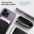 Магнитен държач за карти Valentinus Wallet MagFit (AMP02284) - за 2 карти Лесен достъп, Минималистична конструкция, PU Кожа - Spigen - Черен