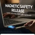 Магнитен кабел за данни 3 в 1 Lisen (YL0124070021) - Type-C към Type-C, 140W, 480Mbps, найлонова оплетка, 2m - Сив
