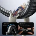 Магнитен кабел за данни 3 в 1 Lisen (YL0124070021) - Type-C към Type-C, 140W, 480Mbps, найлонова оплетка, 2m - Сив