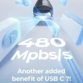 Магнитен кабел за данни 3 в 1 Lisen (YL0124070021) - Type-C към Type-C, 140W, 480Mbps, найлонова оплетка, 2m - Сив
