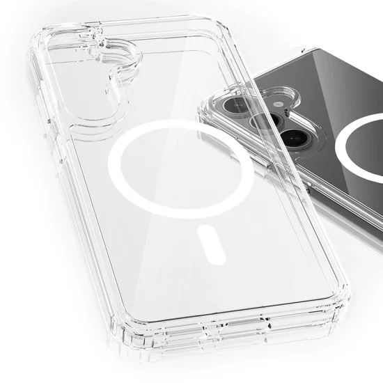 Магнитен калъф за Samsung Galaxy S25 FE - 3mk Armor MagCase - Прозрачен