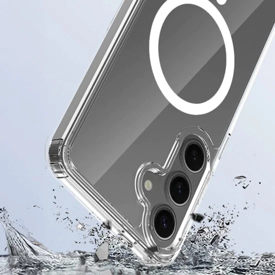 Магнитен калъф за Samsung Galaxy S25 FE - 3mk Armor MagCase - Прозрачен