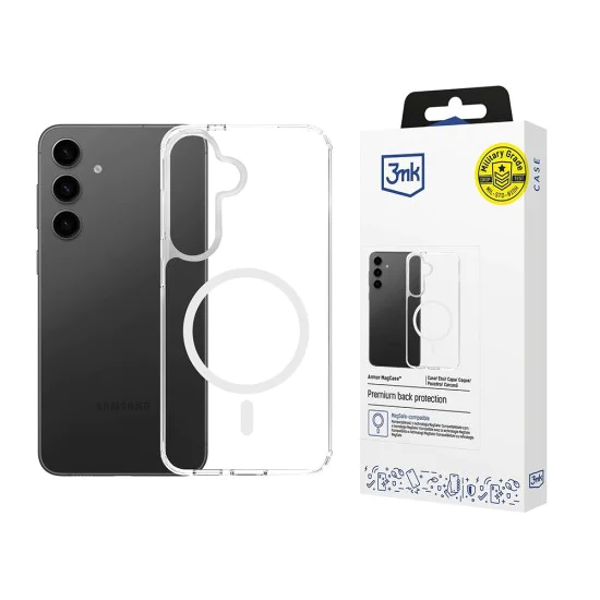 Магнитен калъф за Samsung Galaxy S25 FE - 3mk Armor MagCase - Прозрачен