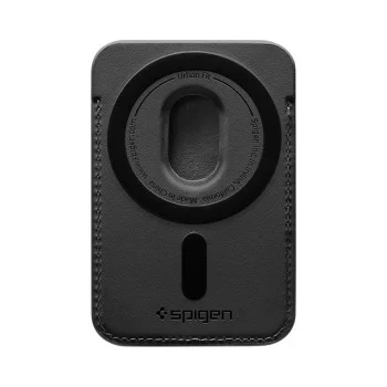 Магнитен портфейл Spigen MagFit Urban Fit (AFA11335) - побира до 5 карти, премиум устойчив на надраскване найлонов плат - Черен