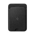 Магнитен портфейл Spigen MagFit Urban Fit (AFA11335) - побира до 5 карти, премиум устойчив на надраскване найлонов плат - Черен