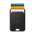 Магнитен портфейл Spigen MagFit Urban Fit (AFA11335) - побира до 5 карти, премиум устойчив на надраскване найлонов плат - Черен