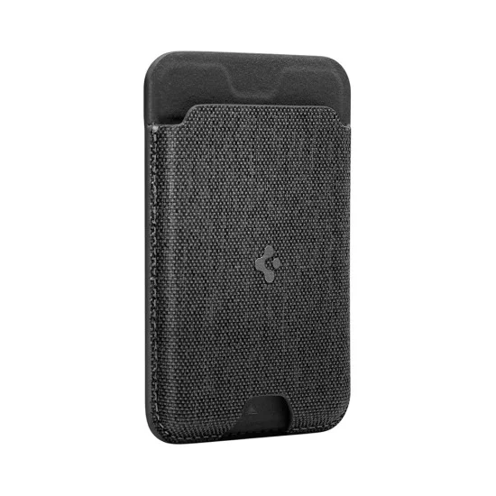 Магнитен портфейл Spigen MagFit Urban Fit (AFA11335) - побира до 5 карти, премиум устойчив на надраскване найлонов плат - Черен
