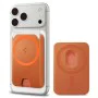 Магнитен портфейл за карти Spigen Valentinus Wallet MagFit+ - за 3 карти, PU кожа - Оранжев (Metallic Orange)