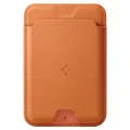 Магнитен портфейл за карти Spigen Valentinus Wallet MagFit - за 3 карти, PU кожа - Оранжев (Metallic Orange)