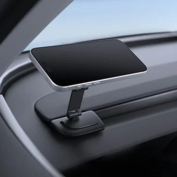 Магнитна стойка за телефон за автомобил Tesla Model Y / Model 3 / Model Y L, MagSafe, монтаж на въздуховод TAM110 (ACP11873) - Spigen - Черен
