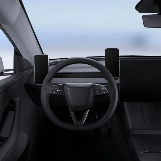 Магнитна стойка за телефон за автомобил Tesla Model Y / Model 3 / Model Y L, MagSafe, монтаж на въздуховод TAM110 (ACP11873) - Spigen - Черен