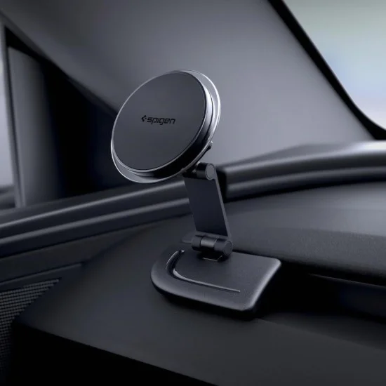 Магнитна стойка за телефон за автомобил Tesla Model Y / Model 3 / Model Y L, MagSafe, монтаж на въздуховод TAM110 (ACP11873) - Spigen - Черен