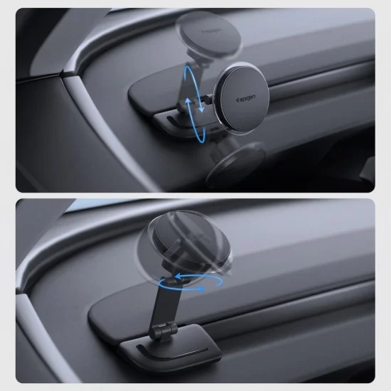 Магнитна стойка за телефон за автомобил Tesla Model Y / Model 3 / Model Y L, MagSafe, монтаж на въздуховод TAM110 (ACP11873) - Spigen - Черен