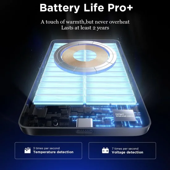 Магнитна външна батерия Lisen L601 Pro (YL0325100009) - Type-C, тънка, Qi2, литиево-полимерна технология, 27W, 10000mAh - Сив