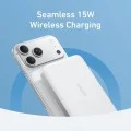 Магнитна външна батерия Power Bank Magnetic MagGo Slim (A1664H21) - Type-C, 10000mAh, Бързо зареждане, Qi2 15W, Кабелно 30W - Anker - Бял