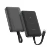 Магнитна външна батерия Power Bank WPB100L (CKWPB100LGLBK) - Вграден кабел, USB-C, Безжично 7.5W, 22.5W Кабелно, 10000mAh - Cuktech - Черен