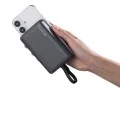 Магнитна външна батерия Power Bank WPB100L (CKWPB100LGLBK) - Вграден кабел, USB-C, Безжично 7.5W, 22.5W Кабелно, 10000mAh - Cuktech - Черен
