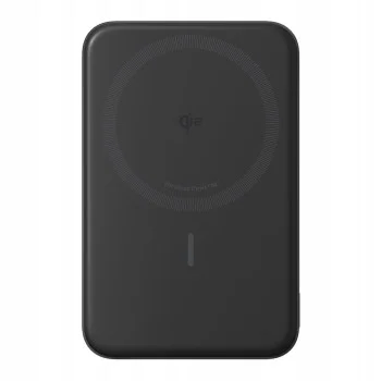 Магнитна външна батерия Power Bank MagGo (A1654G11) - за iPhone, Дигитален дисплей, Безжично зареждане, Стойка, 10000mAh, 15W - Anker - Черен