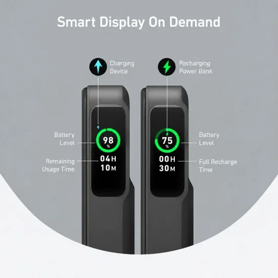 Магнитна външна батерия Power Bank MagGo (A1654G11) - за iPhone, Дигитален дисплей, Безжично зареждане, Стойка, 10000mAh, 15W - Anker - Черен