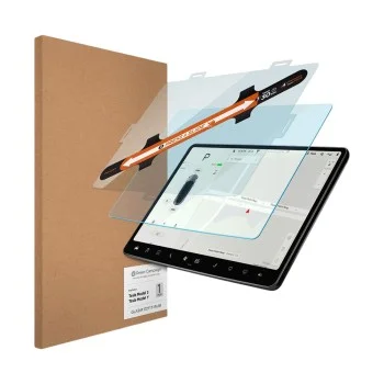 Матов протектор за екран Spigen GLAS.tR EZ Fit Anti-Glare Refill (AGL04338) - за 15'' екран, Tesla Model 3/Y, 9H, 0.2 mm, Eco Pack - Матово прозрачен