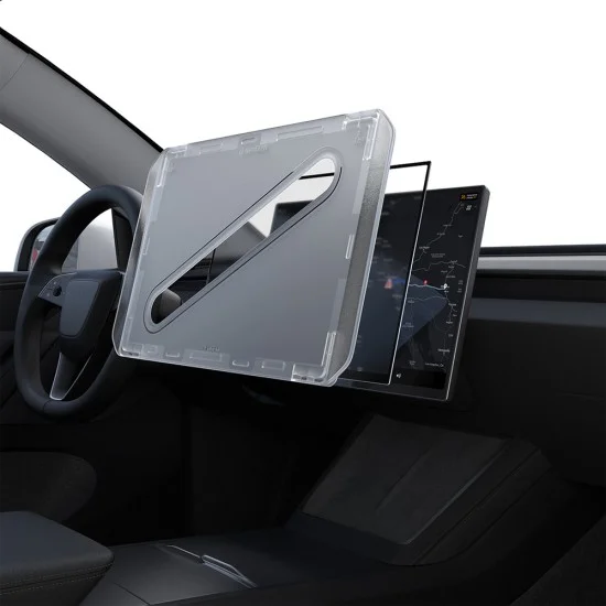 Матов стъклен протектор Spigen - GLAS.tR EZ Fit Anti-Glare (AGL10819) - for 16'' Screen, Tesla 2026 Model Y Premium/Performance, 9H Kit - Черен
