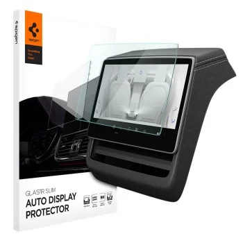 Матов стъклен протектор Spigen - Glas.tR Slim Anti-Glare Matte (AGL07586) - Tesla Model Y (2026/2025) / Model 3 (2026/2025/2024) - Прозрачен