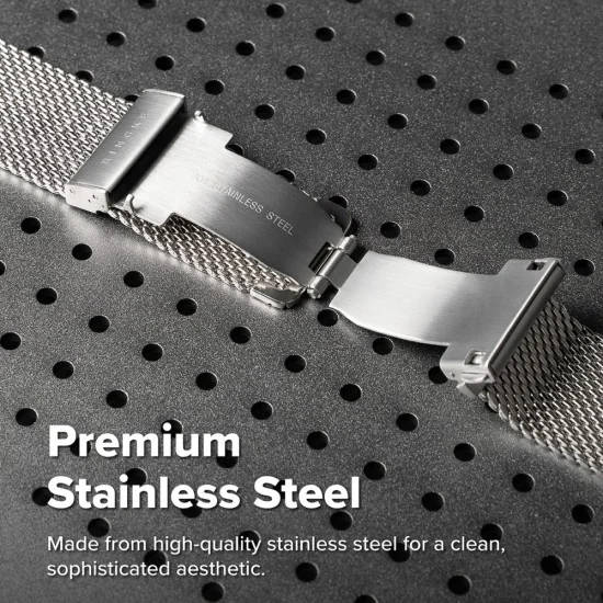 Метална каишка за Apple Watch 1/2/3/4/5/6/7/8/9/10/11/SE/SE 2/SE 3/Ultra 1/2/3/4 (42/44/45/46/49mm) Metal One Mesh - Ringke - Сребрист