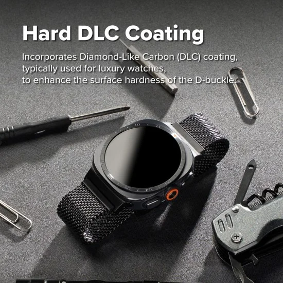 Метална каишка за Samsung Galaxy Watch Ultra 2 Metal One Mesh - Ringke - Черен