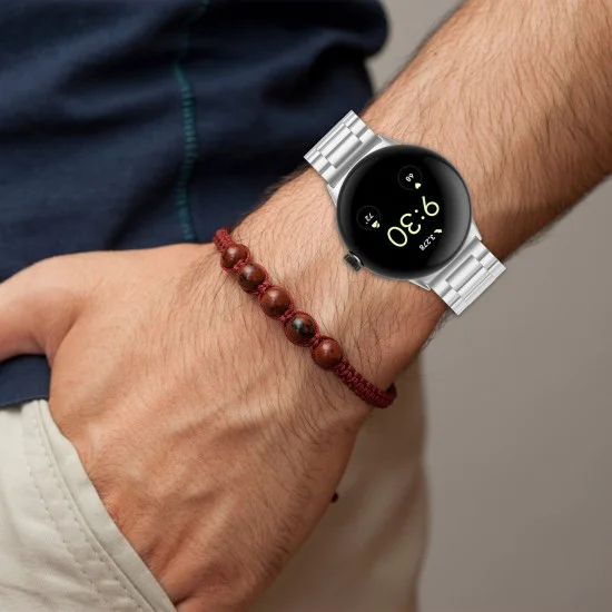 Метална каишка за Google Pixel Watch 4 (45mm) - Techsuit Watchband (W010) - Сребриста