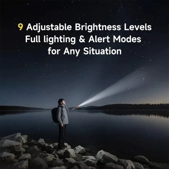 Мини фенерче 4в1 Deerma Mini Flashlight 4in1 (SD01) - магнитно, с щипка и разбивач за стъкло, 350lm - Сиво