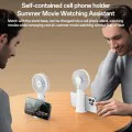 Мини вентилатор Yesido Mini Handheld Fan (YF15) - със стойка за телефон, 1200mAh - Черен