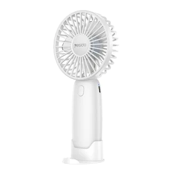Мини вентилатор Yesido Mini Handheld Fan (YF15) - със стойка за телефон, 1200mAh - Черен